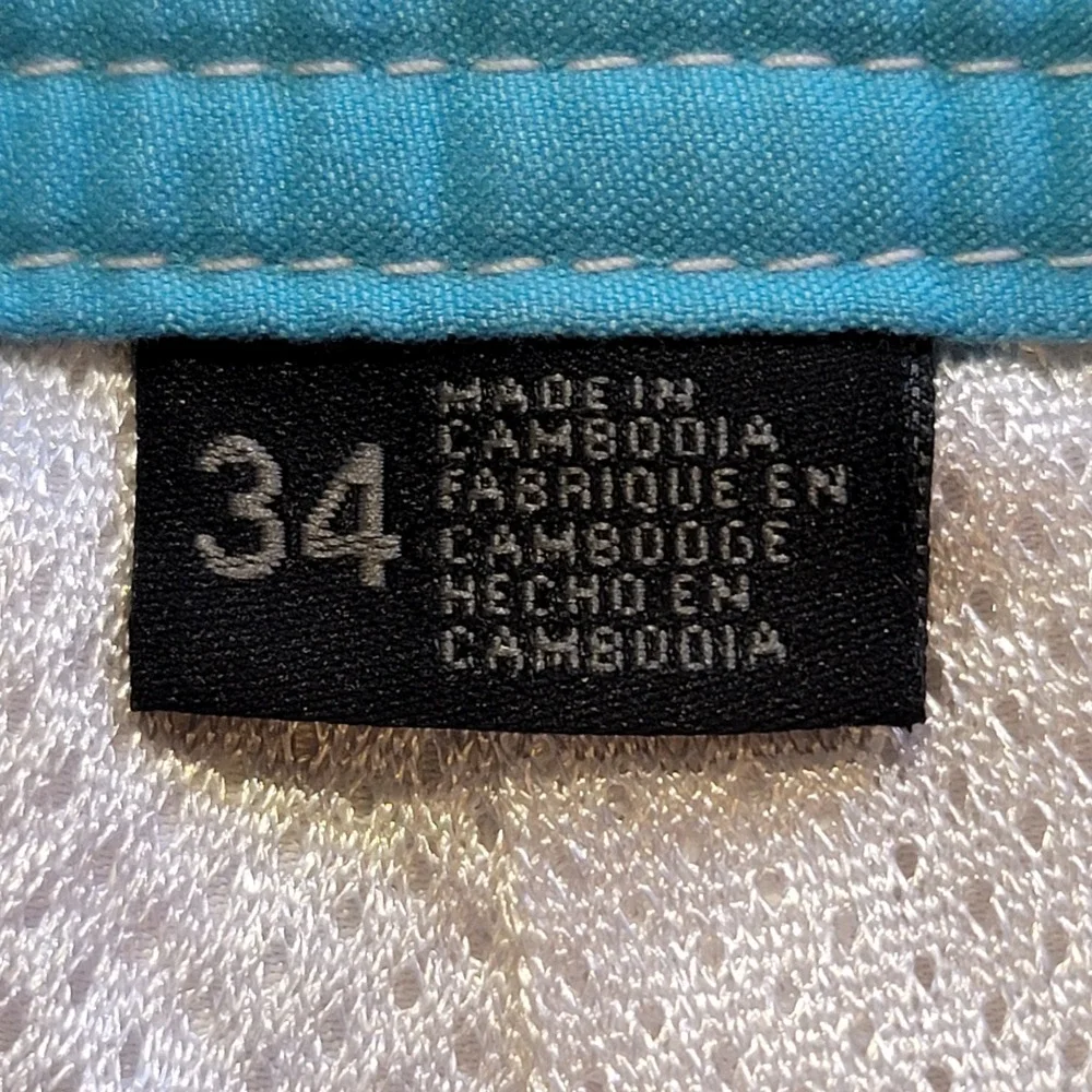 O'Neill Board Shorts Mens 34 White Blue Plaid Cargo Pocket Surf Beach Quick Dry
